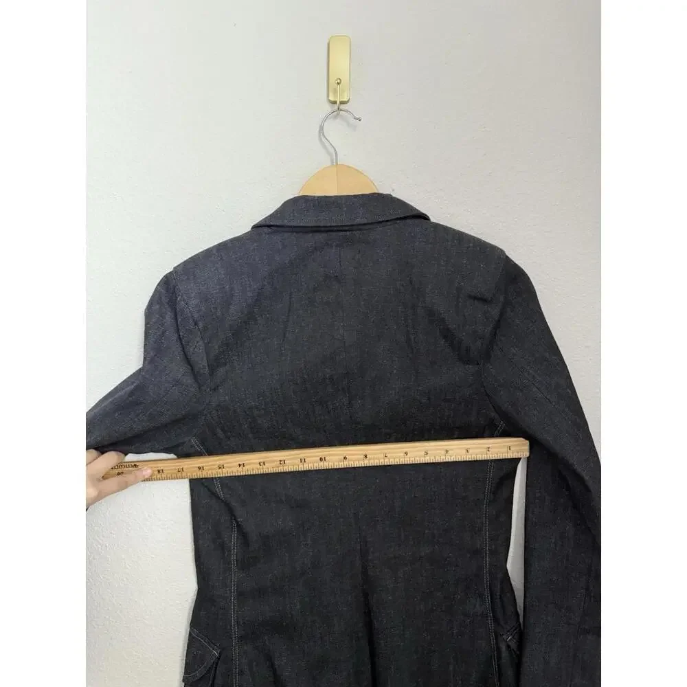 DL1961 Coated Denim‎ Indigo Elevated Contemporary Blazer Coat Sz XS